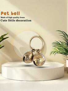 Brass Dog Collar Bells, 2 Brass Dog Bells, Extra Loud Collar Bells For Pet Tracking And Anti-Lost Training, Pet Accessory Charms, Anti-Theft Bells Suitable For Small Dogs And Cats