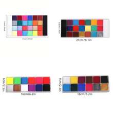 20 Colors Face Painting Kit, Oil-Based Body Paint Set With Full Tools, Vibrant Colors Suitable For Halloween, Christmas, Carnival Party, Performance, Sports Events, Cosplay - Multicolor - View 3