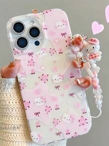 SANRIO 1pc Cute & Fashionable Phone Charm, Short Beaded Accessory Phone Strap, Suitable For Daily Decoration And Wear - Multicolor - View 3