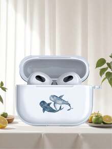 New Shark Pattern Earphone Protective Case, Compatible With IPhone - Also Fits 2/4 Niche Earphone Case, Compatible With 3/Pro/Pro2/Pro3, Great Birthday Gift For Friends/Couples, Practical Present