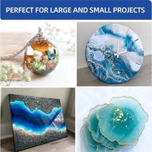 1:1 体积比环氧树脂，高光泽，抗紫外线，快速固化，适用于艺术、珠宝制作、工艺品制作 - 包含树脂和固化剂，DIY珠宝制作，合成树脂材料 - 透明 - 查看 7