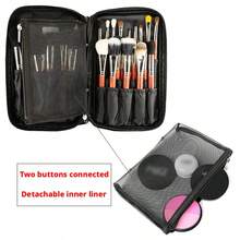 多功能便携手提包，专业化妆刷收纳包。出口畅销产品，大容量美容工具收纳包，化妆师专用收纳包。 - 黑色 - 查看 9