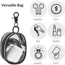 Transparent PVC Cable Organizer, Casual Style, Mini Portable Charger And Travel Accessories Storage Box, Suitable For Headphones, Data Cables, And Chargers