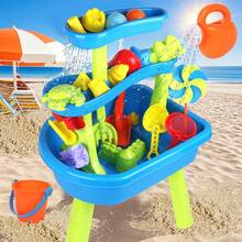 33pcs Beach Toys Set, Including Buckets, Watering Cans, Shovels And Sand Molds, Kids Beach Toys, Sand Buckets, Suitable For Boys, Girls, Bathroom, Garden, Wedding Party, Beach Travel, Outdoor Sand Bath, 2026 New Pool & Sand Table Toys - Color - View 6