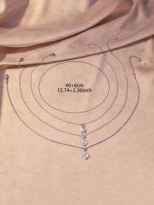 3pcs Shiny Starburst Series Pendant Necklaces, Vintage French Elegant Stainless Steel Choker Necklaces, Suitable For Daily Layering Or Wearing Alone, Great Gift For Parties And Holidays - Star Necklace Set - View 5