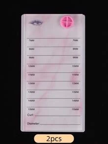 1 pieza Bandeja acrílica para extensiones de pestañas, Caja de almacenamiento de extensiones de pestañas, Almohadilla de extensión, Bandeja para pestañas, Bandeja para pegamento, Soporte independiente - Multicolor - Ver 11