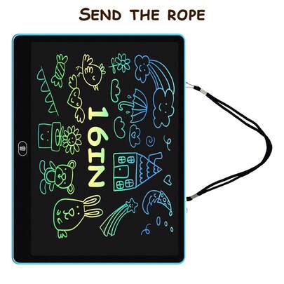 16 Inch Colored Graffiti Board, Sensory Toy, Puzzle Sketch Board Toy, Suitable For Boys And Girls, Gift Set. LCD Drawing Board, With Input Pen - Portable Battery Powered Art Intelligent Writing Board, Suitable For School Gifts, Creative Art Supplies, Innovative Design, , Tablet