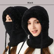 Mũ len WarmthMax lót lông cừu - Chống gió, giữ ấm, bảo vệ tai, có khăn quàng cổ, thoáng khí, thấm hút mồ hôi, cần thiết cho hoạt động đạp xe ngoài trời trong thời tiết lạnh. - Nhiều màu-B - Xem 16