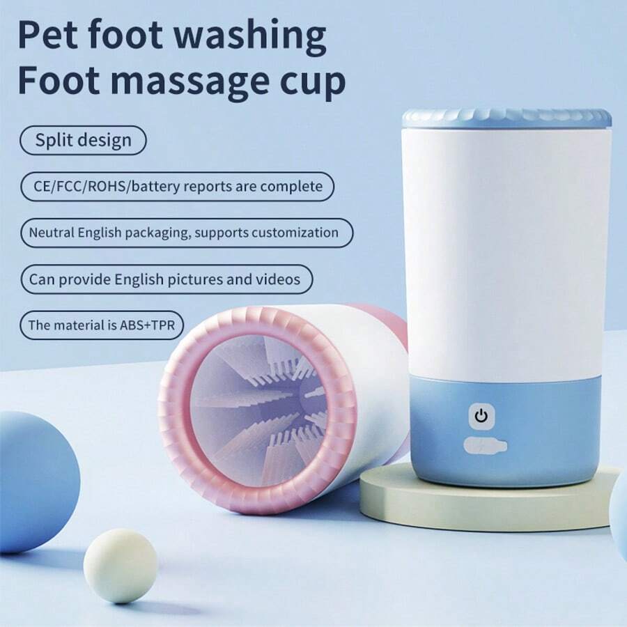 1pc Automatic Pet Foot Washer, Electric Silicone Dog/Cat Cleaning Tool, Removes Dirt & Dust On Paws, Suitable For Medium/Small Paws, USB Powered, Convenient & Smart One-Click Cleaning