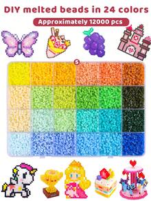 96-Color 2.6mm Fused Beads Set, Dot Puzzle Handmade DIY, Birthday, Graduation, Valentine's Day, Party Gift, Refill Beads Set, Multiple Colors Available - 2.6mm Puzzle Beads - View 7