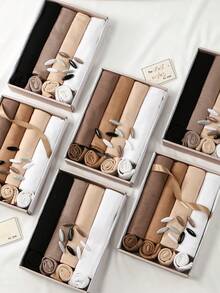 9件套女士新款大号头巾+渔夫帽+胸针，围巾，长围巾，单色，休闲，柔软，氛围礼物首选，情人节礼盒，轻柔佩戴，低调惊喜