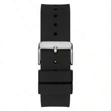 Guess 男士奢华绿色表盘腕表 - 大尺寸清晰表盘，不锈钢双色表壳，多功能男士腕表 - 黑色 - 查看 4