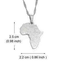 1pc Africa Map & Country Name Pendant Necklace, Suitable For Women And Men, Africa Map Jewelry, Nigeria, Ghana - Multicolor - View 15