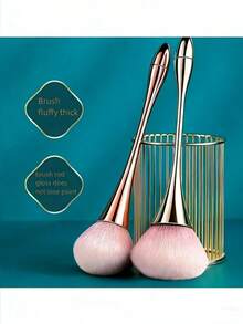 1/2pcs Large Powder Brush Set, Soft Waist-Shaped Makeup Brushes, Contouring Single Brush Set,Giveaways - Multicolor - View 3