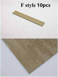 10pcs Mini Size Realistic Wood Grain Herringbone PVC Imitation Wood Flooring Model, Vintage Home Decor Natural Wood Color Herringbone Tile High Precision Detailed Texture DIY Dollhouse Accessories Miniature PVC Flooring Model Handmade Micro Landscape Scene Building Home DIY Decoration Imitation Wood Flooring Model - Multicolor - View 13