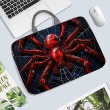 [1pc Laptop Bag]Spiders Print Notebook Laptop Bag, Briefcase Fabric Cover Suitable For 14-Inch Laptops, Soft Laptop Sleeve, Briefcase Tablet Sleeve, Laptop Zipper Case, Fixed Laptop Bag - Multicolor - View 6
