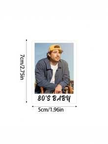 3/9/18张复古个性化生日派对姓名贴纸,可定制80、90年代生日装饰,含人像杯贴,适用于21岁、30岁、40岁和50岁生日派对装饰,复古生日派对用品 - 多色 - 查看 7