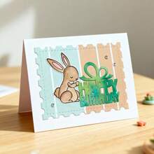 创意生日快乐切割模具，DIY剪贴簿相册和压花模板，贺卡制作工具，卡片纸切割工艺品，礼品卡制作模板模切。 - 銀色 - 查看 2