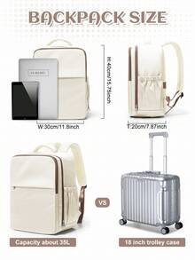 Ryanair Cabin Bag - Travel Backpack, Meets Ryanair Size Requirements, Dimensions 40x30x20 Cm, Can Be Used As Cabin Backpack/Carry-On Bag/Short Trip Backpack, Easily Fits Under Seat, Fits 14-Inch Laptop, Lightweight Commuter And School Backpack, Fashionable Laptop Bag, Short Business Travel Luggage, Unisex Solid Color, Travel/Trolley/Flight Approved Airplane Backpack, Laptop Backpack Gift For Men & Women - Multicolor - View 9