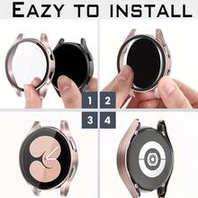 2pcs Set For Galaxy Watch 6 40mm/44mm - Hard Case (Black) And High-Definition Tempered Glass, Scratch-Resistant, Fingerprint-Proof, 9H Hardness, High Clarity - 2 Black Shells - View 6