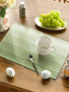 4pcs/6pcs Ombre Tablecloth, Modern Living Room & Dining Table Decor Placemats, Washable, Kitchen Table Mat, Heat Resistant Table Topper Decoration, Suitable For Home Party, Outdoor Camping Table Decor, Coffee Table, Spring & Summer Home Decor - Green - View 10