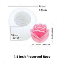Romantic Rose Silicone Mold, Suitable For Candle Making - Easy Demold, Multipurpose DIY Craft Mold, Reusable, Applicable For Epoxy Resin, Plaster, Clay - Ideal For Handmade Gifts And Home Decor - Love bear mold - View 14