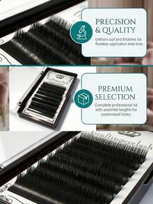 0.10 J B C D Curl Fluffy & Fine Cluster Fake Eyelashes, DIY Thick False Eyelashes Set, Mixed Length 11mm, Matte Black, Professional Makeup Supplies - 11mm - View 10