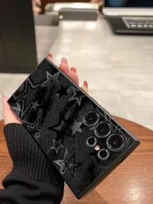 1pc Starry Sky Pattern Soft TPU Protective Phone Case, Scratch-Resistant And Shock-Proof, Compatible With Huawei Honor, Redmi, Galaxy A/S Series, Pixel 6A/7A/8A, 12T/13T/14T - Black - View 7