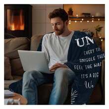 Uncle Gifts  Best Uncle Blanket Fathers Day, Birthday, & Thanksgiving  50 X 60, Ultra Soft Flannel Blanket  Multiple Sizes, Cozy Couch/Bed/Gifting, Winter MustHave - 彩色 - 查看 2