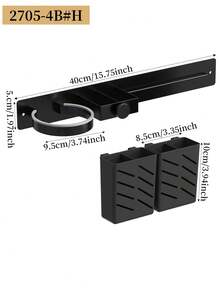 No-Drill Wall-Mounted Hair Dryer Space-Saving Bathroom Storage(Rack No Drilling)-Suitable For Home And Salon Use Modern Plastic Hair Dryer Storage Rack With Cord Hook,For Bathroom Storage,Space-Saving Hair Dryer Stand,Practical Hook - Multicolor - View 13