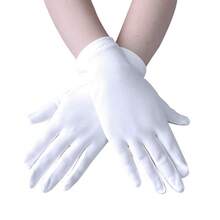 1 Pair 22cm Milk Silk Elastic Short Cycling Gloves, Suitable For Costume Play, Performance And Fashion Decoration Holiday Gloves - One Size - View 5