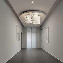 1个白色艺术装饰灯罩，时尚金属丝框架灯罩，花卉镂空设计灯罩，可替换台灯和吊灯灯罩，适用于客厅、书房、办公室、走廊、楼梯间、餐厅 - 白色 - 查看 4