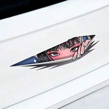 2D Anime Car Sticker, Japanese Cartoon Girl Vinyl Decal For Car Exterior, Motorcycle, Electric Scooter, Computer Case Decoration, Waterproof And Sunproof Material Won't Damage Car Paint, Creative Itasha Style Accessory To Add Personalized And Visual Impact For Anime Fans And Car Modification Enthusiasts - Multicolor - View 3