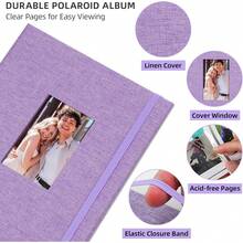 ¡RecomendadoVienrose Mini  - Álbum de fotos libro de 208 fotos de 2 x 3 pulgadas para Fujifilm  Mini 7s 8 9 11 25 26 40 50s 90 Evo Z2300 cámara instantánea,  Snap beige, 1 paquete¡Top de Temporada - MORADO - Ver 4
