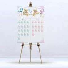 1 套 1 张海报，男女贴纸各 18 张，性别揭示宝宝揭示团队游戏卡，生日派对用婴儿淋浴家庭装饰礼物 - 彩色 - 查看 15