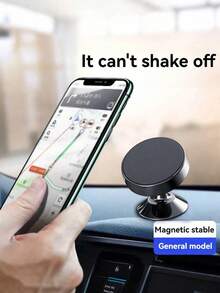 1/1 pieza Soporte magnético de coche de aleación, soporte universal para teléfono de salpicadero, rotación de 360°, compatible con Apple, etc. - Negro - Ver 5