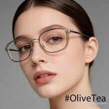 新款猫眼超轻老年眼镜高清染色高端阅读眼镜，时尚中老年女性适用 - A - 查看 2