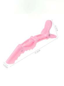 10个装多色鳄鱼夹 - 防滑设计，易于造型，适合沙龙使用，可用于染发、烫发和分区 - 高品质塑料鳄鱼夹，适合发型师和家庭用户，是返校、旅行和度假的必备单品，女士发饰 - 粉色 - 查看 4