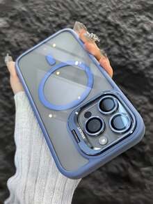 Funda de teléfono magnética premium súper protectora anti-caída, compatible con iPhone Air 17 16/15/14/13/12/11 Pro Max Plus, con soporte y protección de lente de vidrio trasero - Celeste - Ver 28