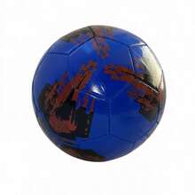 Pelota de Fútbol Estampada Color Blue & Black Estilo Urbano para Deporte al Aire Libre - Azul - Ver 2