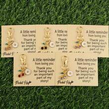 Bộ 5 móc khóa hình hoa anh đào và hoa cúc dễ thương, kèm theo thiệp nhỏ để viết lời chúc, thích hợp làm quà tặng sinh nhật, ngày lễ, tiệc tùng, ngày Valentine, kỷ niệm cho gia đình và bạn bè. - Nhiều màu - Xem 2