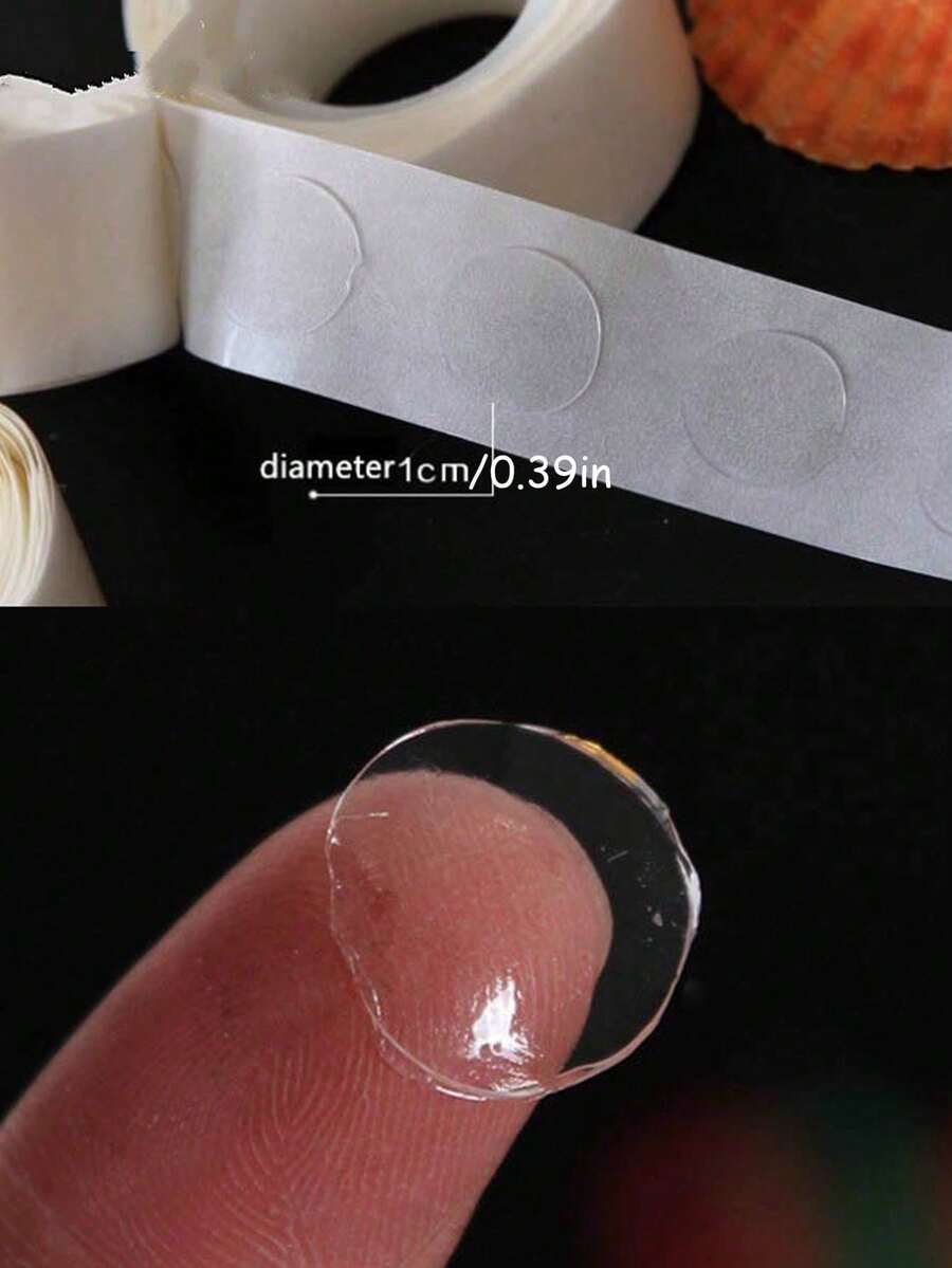100个/卷 气球胶点，适用于气球配件、气球点、生日婚礼派对气球胶贴、气球拱门支架 - 白色 - 查看 1