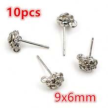 6-10个黄铜金属花朵耳钉耳针 DIY耳钉钩 首饰制作配件 - 耳環 - 查看 19