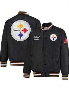 Wild Card Weekend Team Baseball Jacket 3D Digital Printing Streetwear AFC North Champions Gear Soft Cotton Baseball Tee - Pittsburgh - Xem 2