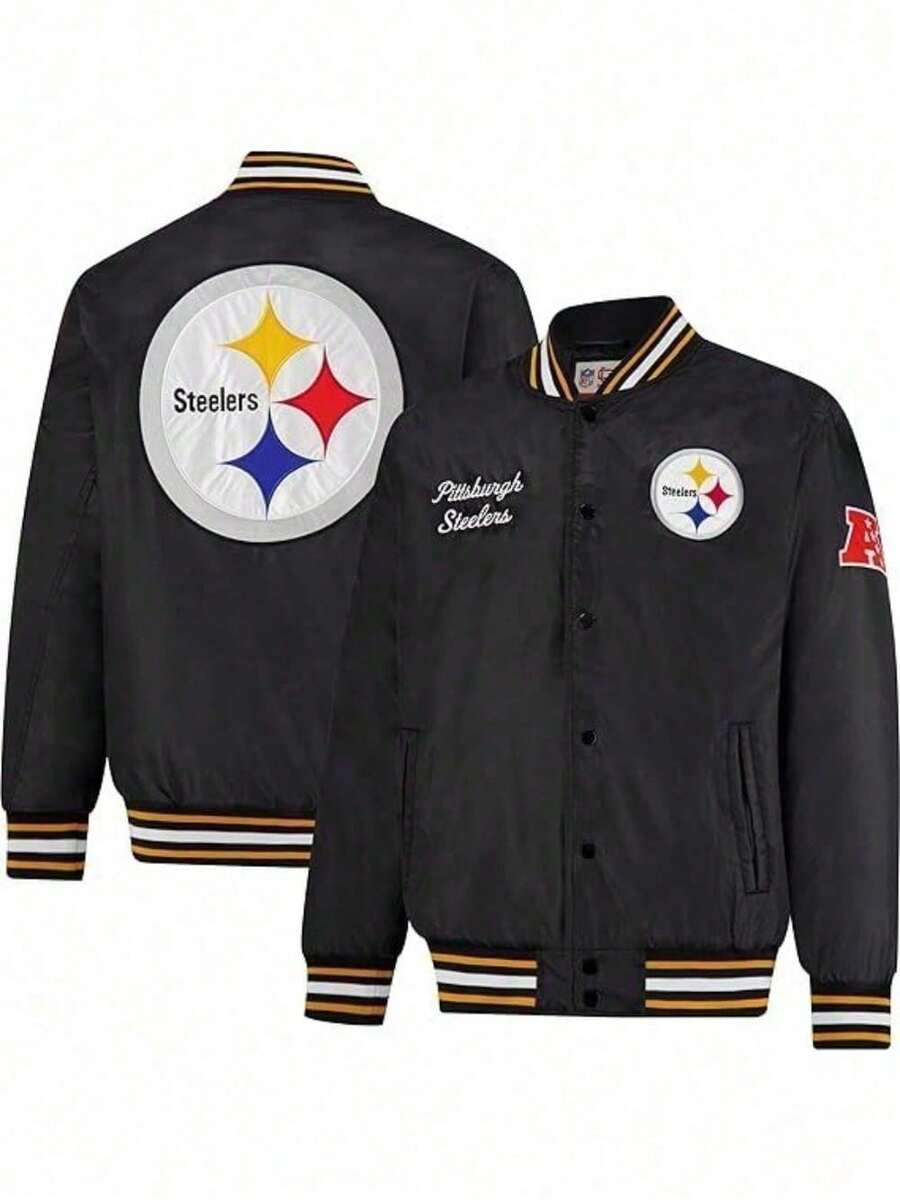 Wild Card Weekend Team Baseball Jacket 3D Digital Printing Streetwear AFC North Champions Gear Soft Cotton Baseball Tee - Pittsburgh - 查看 1