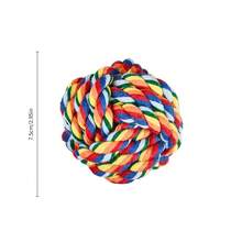 2pcs Dog Rope Balls, Pet Chew Toys, Knotted Braided Rope, Dogs & Cats Bite Small Balls, Teeth Grinding, Tug Of War And Boredom Relief - Color - View 6