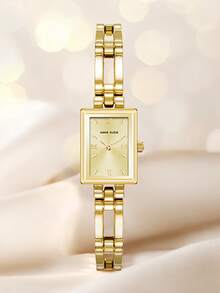 Anne Klein 女士时尚石英手链腕表，配可调节不锈钢表带 - 金色 - 查看 8