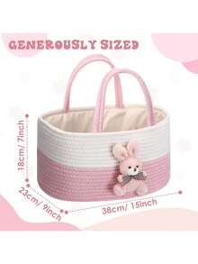 Giỏ đựng tã di động, giỏ đựng đồ dùng cho bé, hình trái tim, thích hợp cho ngày Valentine. - Nhiều màu - Xem 19