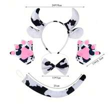 Mới đến Phong cách đơn giản đa năng phóng đại dễ thương động vật sừng bò tai băng đô, mũ đội đầu thời trang cho tiệc tùng, biểu diễn sân khấu, cosplay, trang điểm, đạo cụ - bò sữa - Xem 13