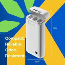 Smoking Accessories: Cigarette Case Joint Holder Smell Proof Container With Raw Cones And Rolling Papers Holds 3 King Size Prerolls For Discreet Smoking - 白色 - 查看 2